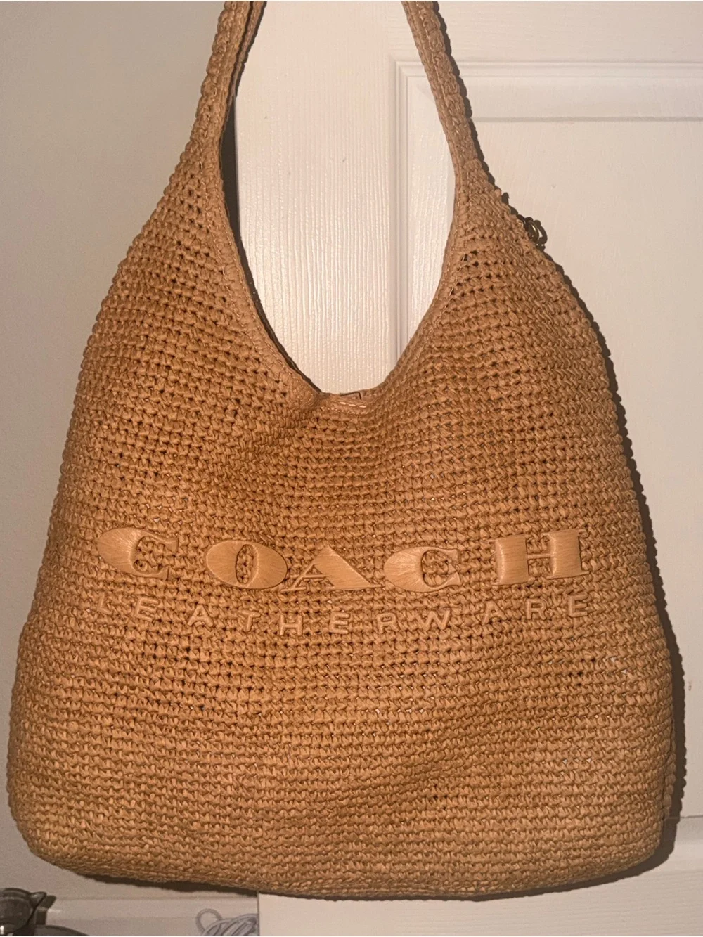 COACH Brooklyn Shoulder Bag 39 in Straw - Picture 2 of 6